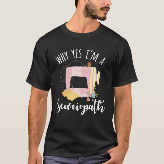 Humorous Tailors Embroidery Stitching Enthusiast E Tシャツ (正面)