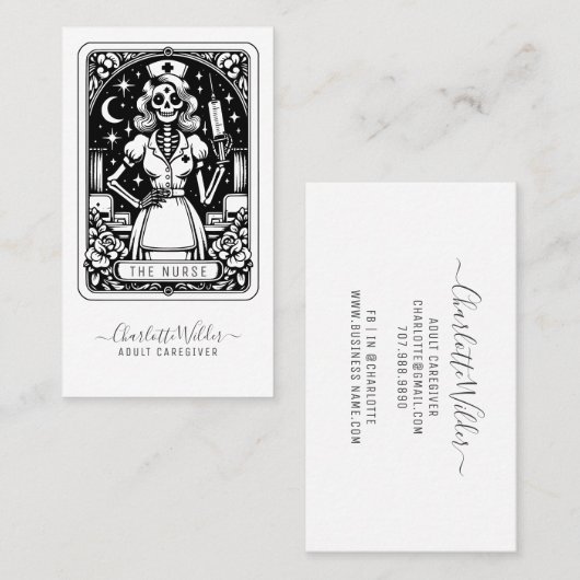 Humorous Tarot Nurse 名刺 (正面/裏面)
