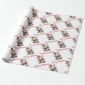 Humorous Whimsy Santa Hand Drawn Wrapping Paper ラッピングペーパー (アンロールド)