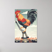 Humorous WPA Paris Themed  キャンバスプリント (正面)