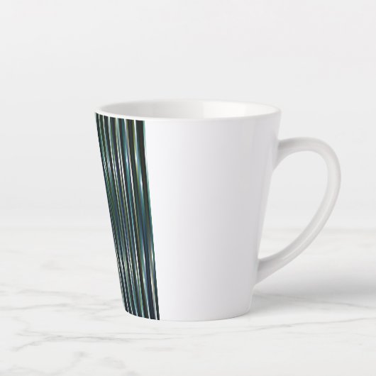 humorvoll gestreifte カフェラテマグ (右)