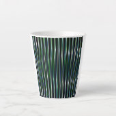 humorvoll gestreifte カフェラテマグ (正面)