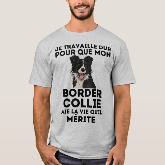 humour border collie tシャツ (正面)