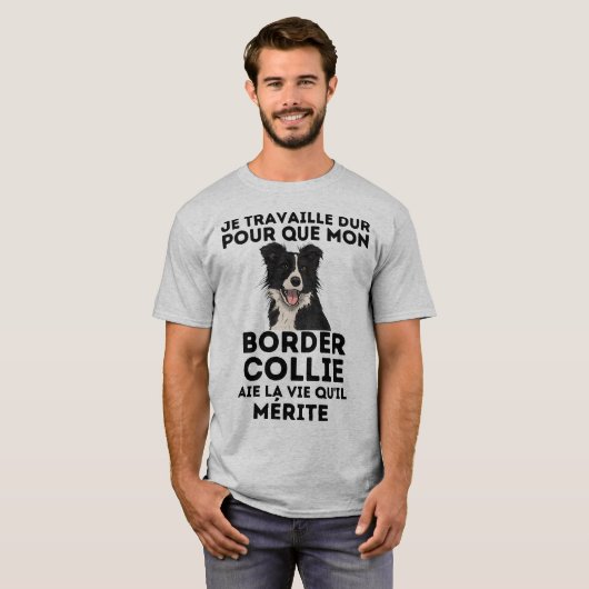 humour border collie tシャツ (正面フル)