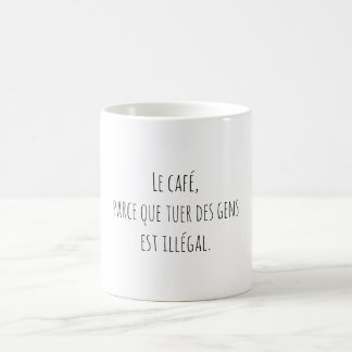 Humour Café Gens Citation Drôle Français コーヒーマグカップ