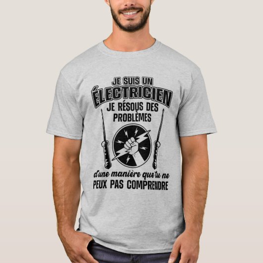 Humour électricien tシャツ (正面)