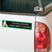 Humour Modern Anti-Texting Bumper Sticker バンパーステッカー (トラック上)
