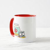 Humour : Un poisson rouge dans son bocal.  マグカップ (正面左)