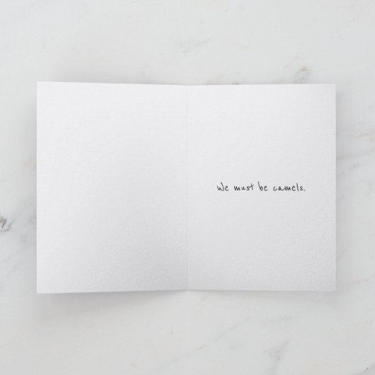 Hump Day Camel Couple Valentine's Anniversary カード (内部)