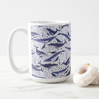 Humpback and Fin Whales コーヒーマグカップ