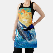 Humpback Sunset Leap Art エプロン (インサイチュ)