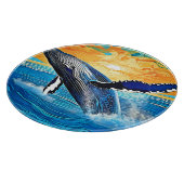 Humpback Sunset Leap Art カッティングボード (角)