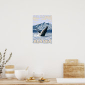 Humpback Whale – アラスカ,セルドビア ポスター (キッチン)