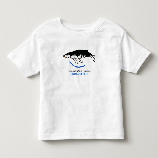 HUMPBACK WHALE – 海洋動物グラフィック – トドラーTシャツ (正面)