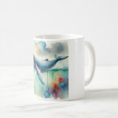 Humpback whale 220824AREF108 - Watercolor コーヒーマグカップ (正面右)