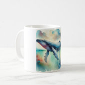 Humpback whale 220824AREF108 - Watercolor コーヒーマグカップ (正面左)