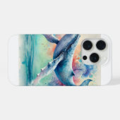 Humpback Whale Majesty 170924AREF119 - Watercolor iPhoneケース (裏面横)