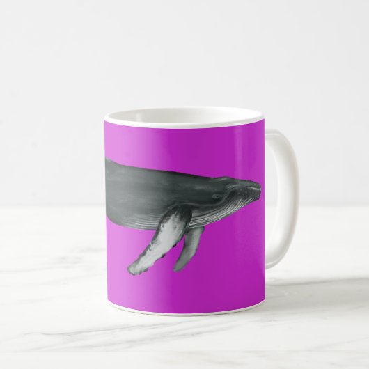 Humpback whale mug コーヒーマグカップ (正面右)