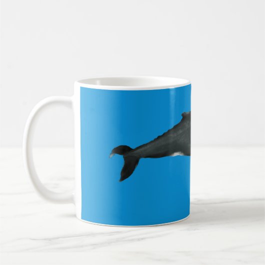 Humpback Whale Mug Blue コーヒーマグカップ (左)