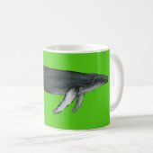 Humpback Whale Mug Green コーヒーマグカップ (正面右)
