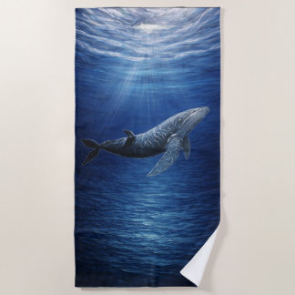 Humpback Whale Ocean Beach Towel ビーチタオル