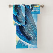 Humpback Whale Ocean Freedom Jump Design バスタオルセット (インサイチュ)