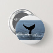 Humpback whale tail 缶バッジ (正面&裏面)
