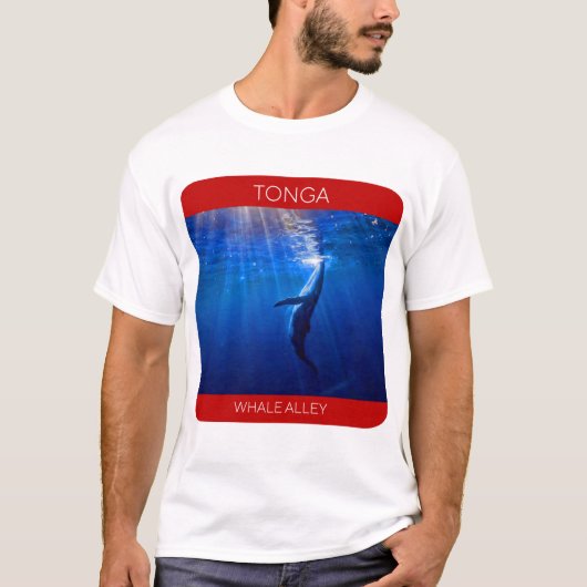 Humpback Whale, Tonga Travel T-Shirt Tシャツ (正面)