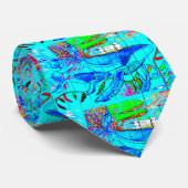 humpback whales blue tie ネクタイ (ロール)