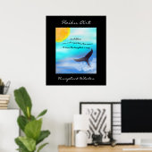 Humpback Whales Haiku Art Print ポスター (ホームオフィス)