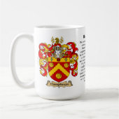Humphreys家族の紋章付き外衣 コーヒーマグカップ (左)