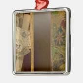 Humphriesは世界地図を切り裂きました メタルオーナメント (左)