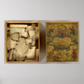 Humphries dissected world map ポスター (正面)