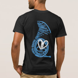 Humppa Love Blue2 バックプリント ダーク AA Tシャツ
