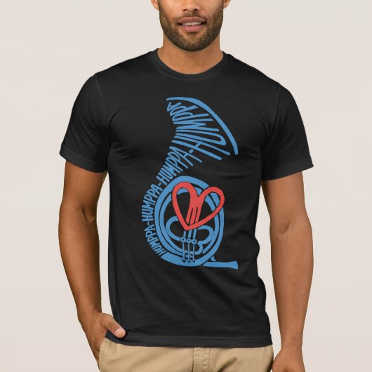Humppa Love Blue2 AA Tシャツ (正面)