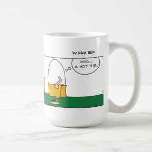 HumptyおもしろいなDumptyの温水浴槽 コーヒーマグカップ