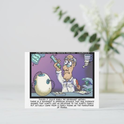 Humpty遺伝おもしろい学ギフトT&収集品 ポストカード (スタンド正面)