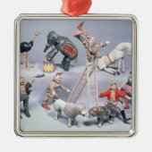 Humpty Dumptyのサーカスの曲芸師および動物 メタルオーナメント (正面)