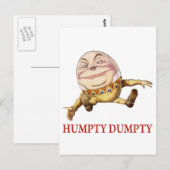 HUMPTY DUMPTYは壁に座った – 子供部屋韻 ポストカード (正面/裏面)