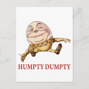 HUMPTY DUMPTYは壁に座った – 子供部屋韻 ポストカード