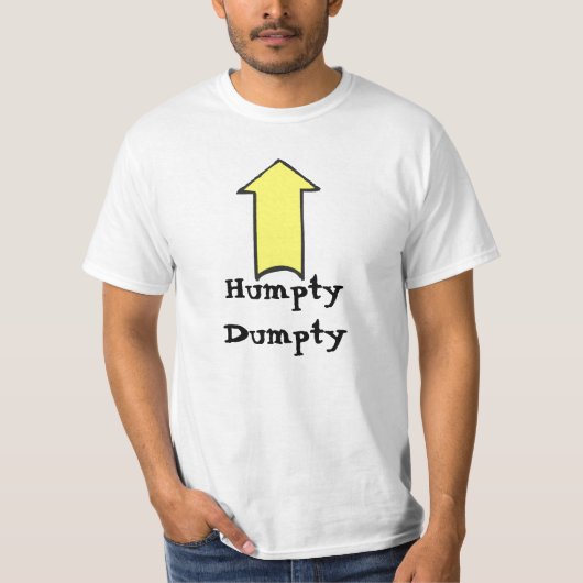 Humpty Dumptyは押されました Tシャツ (正面)