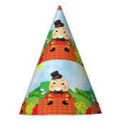 Humpty Dumptyをテーマにした子供の誕生日パーティー編集可能 パーティーハット (正面)