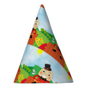 Humpty Dumptyをテーマにした子供の誕生日パーティー編集可能 パーティーハット (右)
