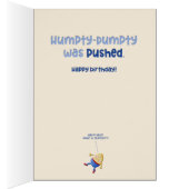 Humpty Dumptyニュースフラッシュおもしろい誕生日カード (内側 (右))