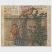 Humpty Dumpty及びアリスのヴィンテージのさし絵 ラッピングペーパー (フラット)