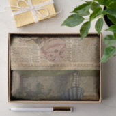 Humpty Dumpty及びアリスのヴィンテージのさし絵 薄葉紙 (ギフト)