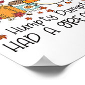 Humpty Dumpty Had A Great Fall Funny Egg Thanksgiv ポスター (角)