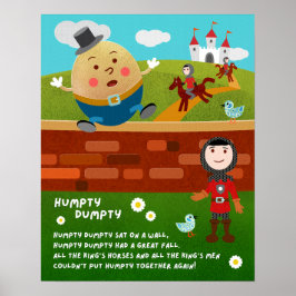 Humpty Dumpty Nursery Rhyme Classroom Poster ポスター