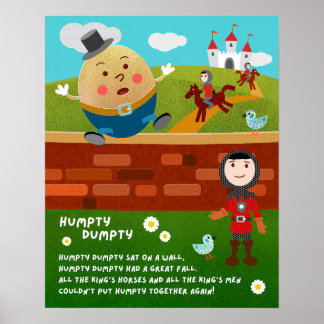 Humpty Dumpty Nursery Rhyme Classroom Poster ポスター