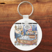 Humpty Dumptys葬儀おもしろい漫画のギフト&ティー キーホルダー (正面)